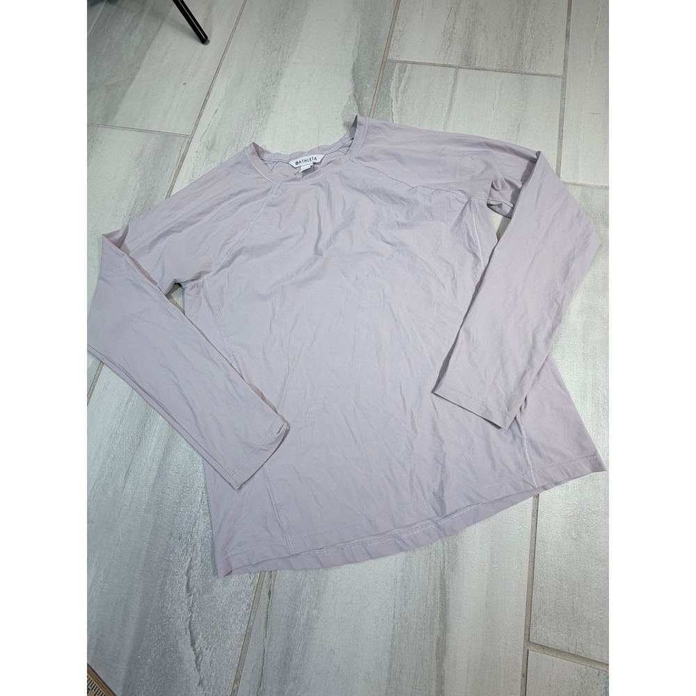 Athleta Ultimate Train Top Lavender Purple Long Sleeve Athletic Shirt Small